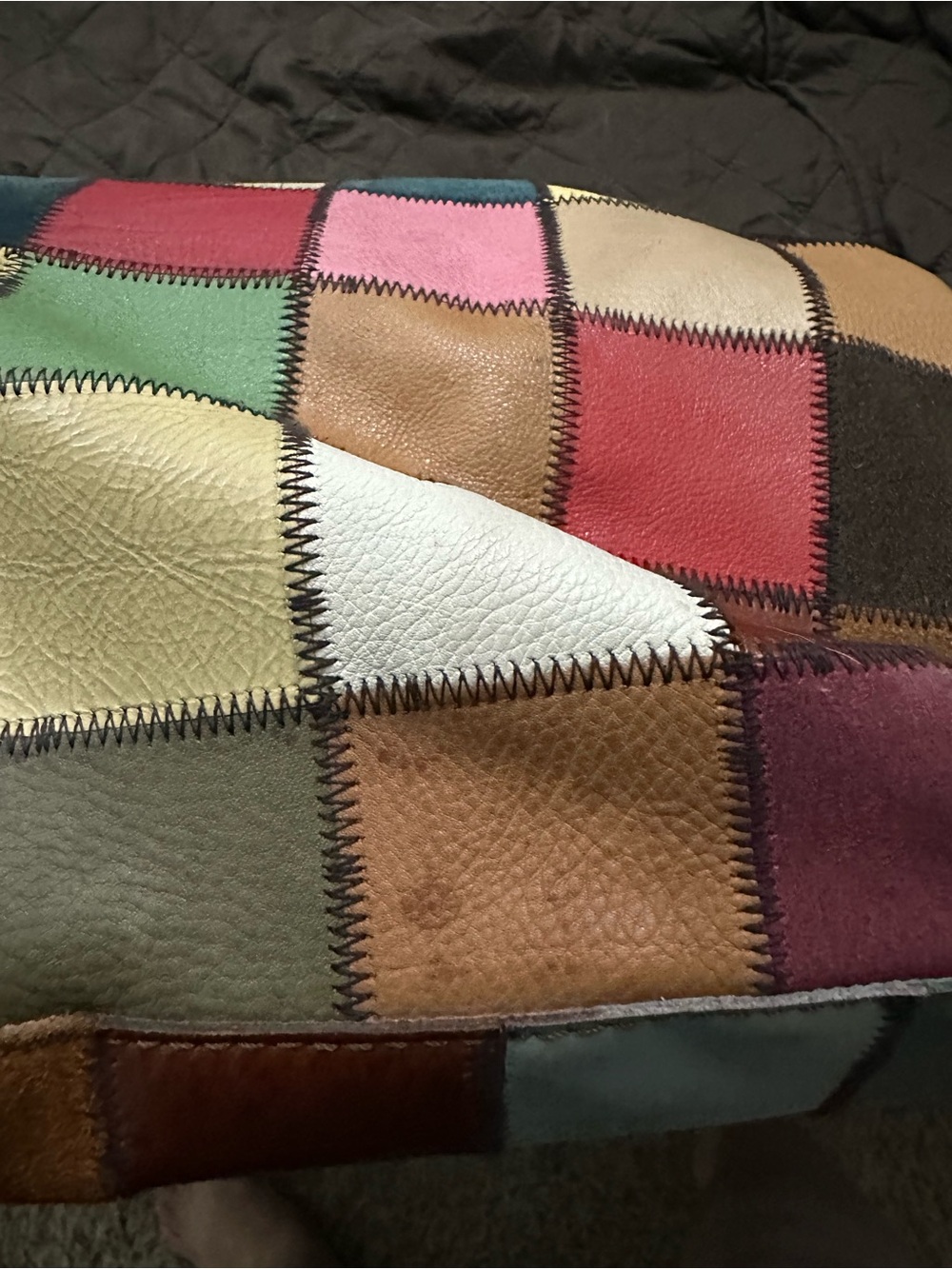 Lucky Brand Patchwork Leather Hobo Shoulder Bag - Picture 7 of 8